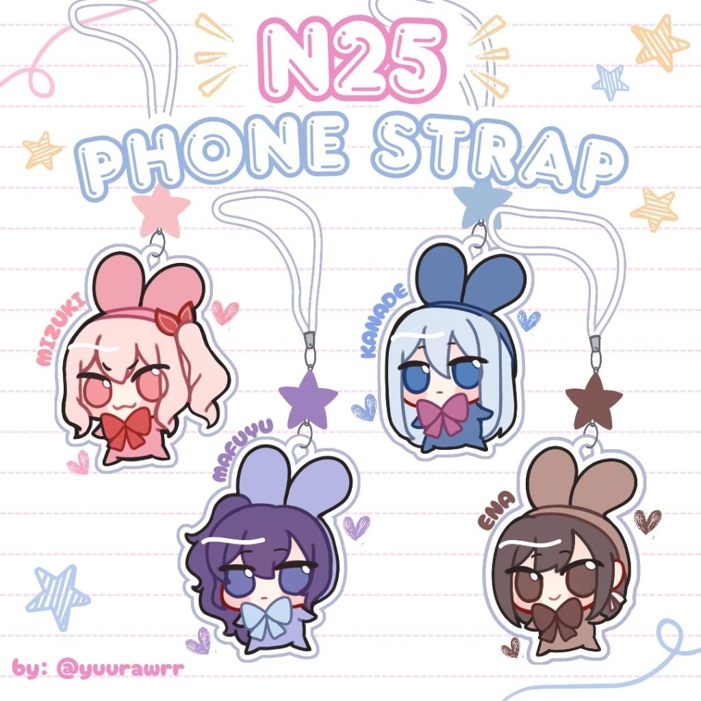 Project Phone Strap | Pjsk 25-Ji Nightcord De Niigo N25 Fanmerch By Yuurawrr