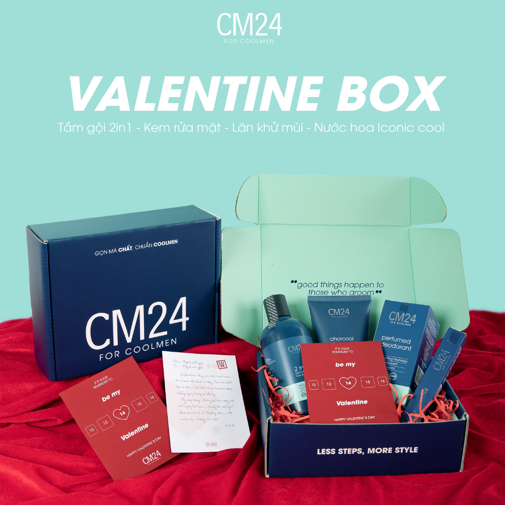 (QUÀ TẶNG NGƯỜI YÊU) Box Quà Chăm Sóc Cơ Thể Phái Mạnh CM24 For Coolmen Chuẩn Men