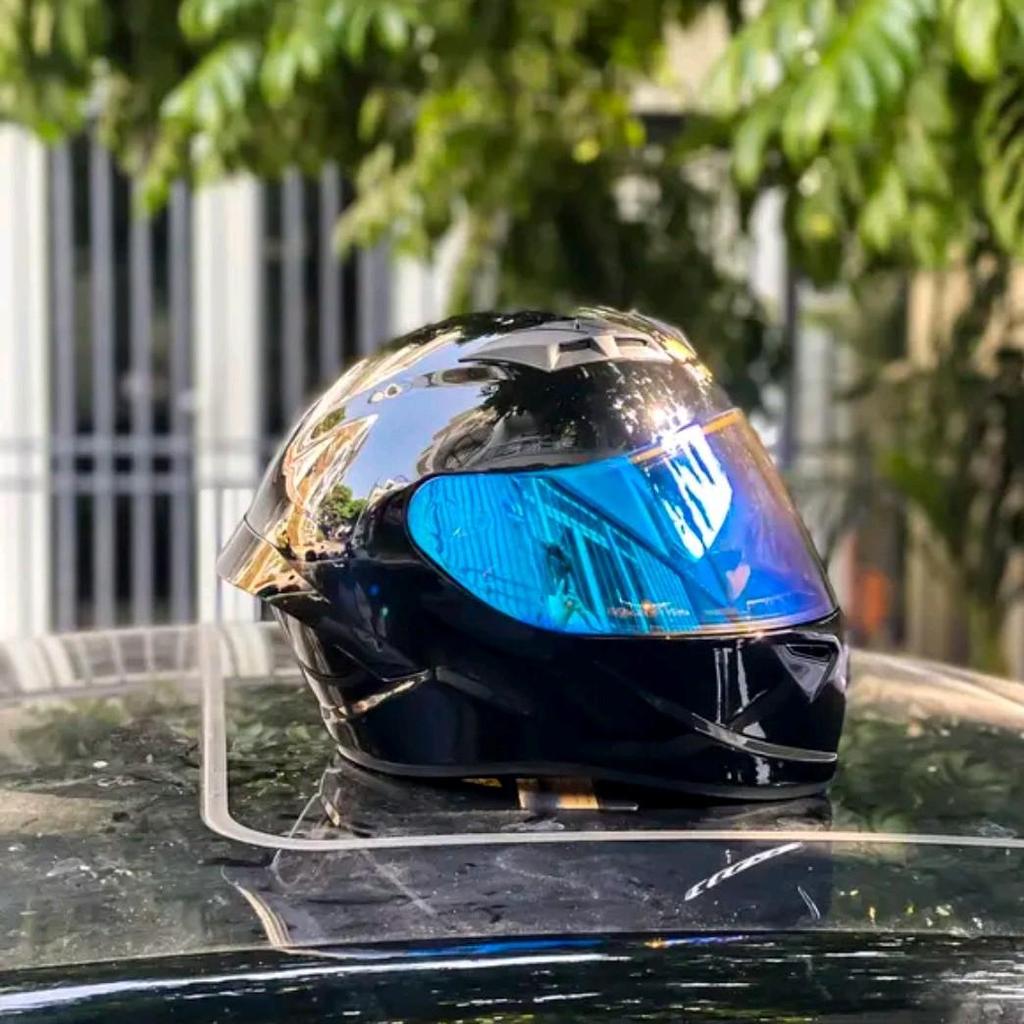 Mũ bảo hiểm full face 2 kính Royal M266 đen bóng chất lượng cao Helmet