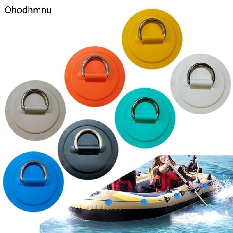 Miếng dán PVC Ohodhmnu có khóa thép không gỉ D-Rings Miếng dán cho thuyền bơm hơi PVC