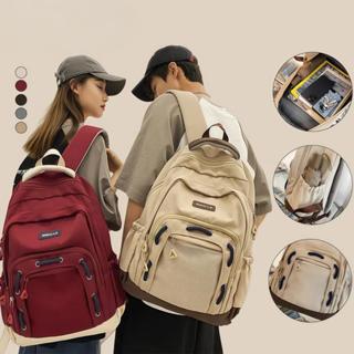 Hàn Quốc retro nam giới ba lô công suất lớn gốc unisex sinh viên ba lô không thấm nước túi du lịch