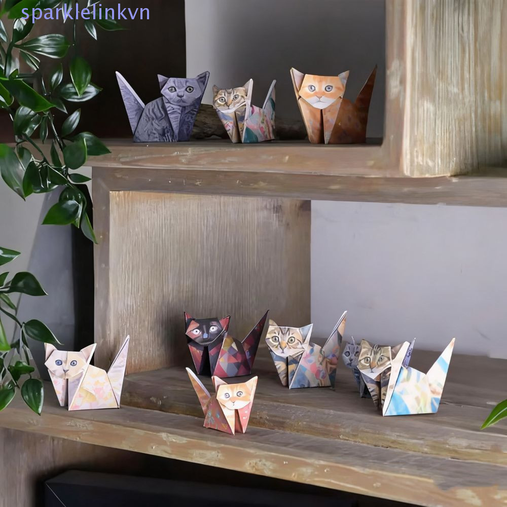 SPAR Origami Sách, Nghệ Thuật Cao Cấp 50 Chiếc Giấy DIY Mèo, Nghệ Thuật Origami Quần Áo Origami Giấy