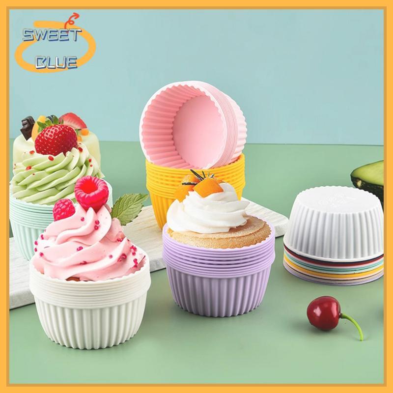 [SWEET BLUE] 2 Khuôn Làm Bánh Silicon Cho Muffin Cupcake Nướng Bánh Bánh Bagel Silicon Cấp Thực Phẩm