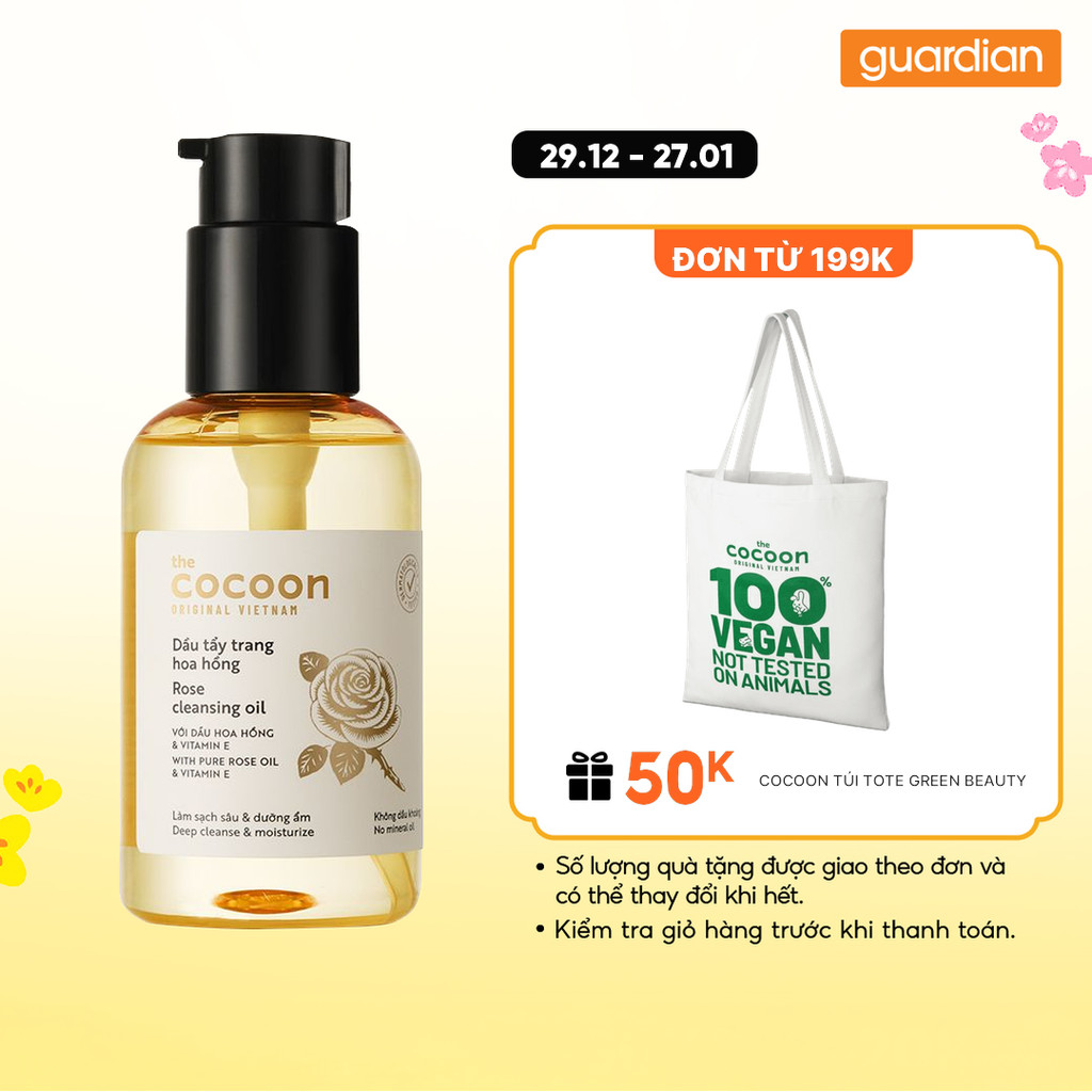 Dầu Tẩy Trang Hoa Hồng Cocoon 140ml