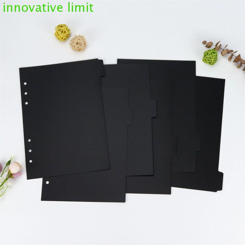 DYRUIZA Index Divider Văn phòng phẩm Dễ thương A5 A6 A7 Đồ dùng học tập Black Planner Binder Index S