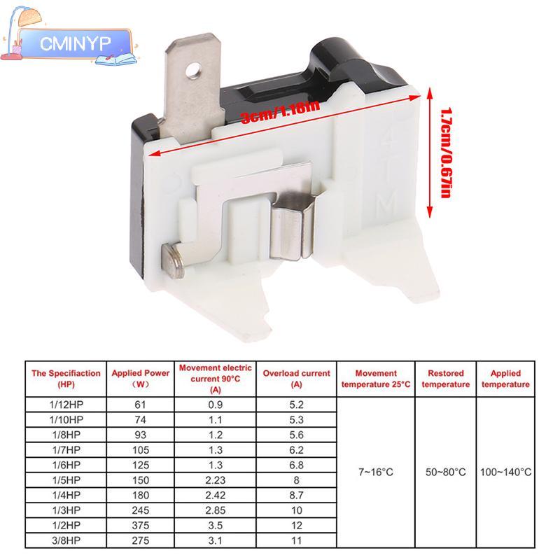 CMINYP 4TM 110 / 220V Tủ Lạnh Quá Tải Bảo Vệ Tủ Đông Thay Thế Một Phần Rơ Le 1 / 2 1 / 3 1 / 4 1 / 5