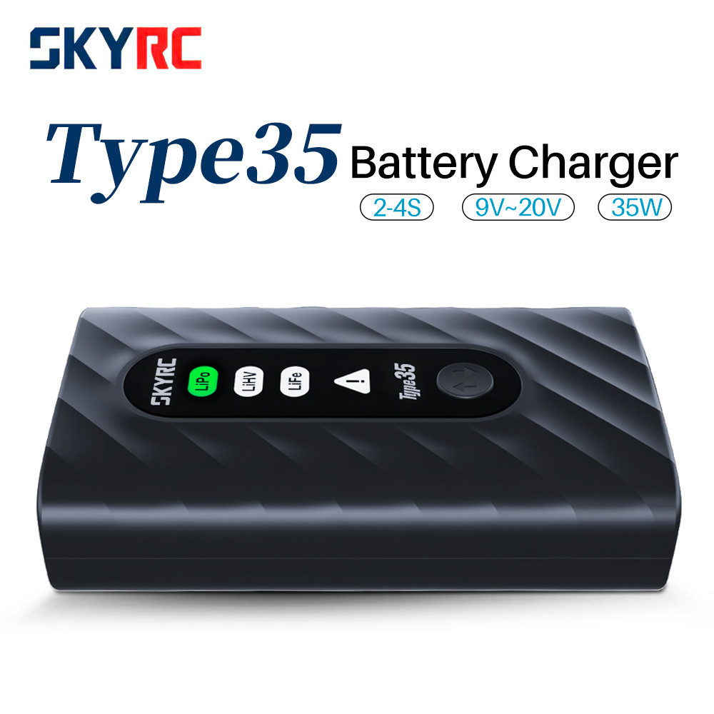 SKYRC Type35 35W Smart Battery Charger with PD3.0 Fast Charge (9V-20V Input), Balanced Charger for 2