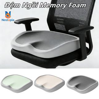Đệm Ngồi Memory Foam Cho Ghế Văn Phòng,Dày Và Thoáng Khí,Mềm Mại Và Thoải Mái,Giảm đau Mỏi,Ngồi Lâu Không Mệt