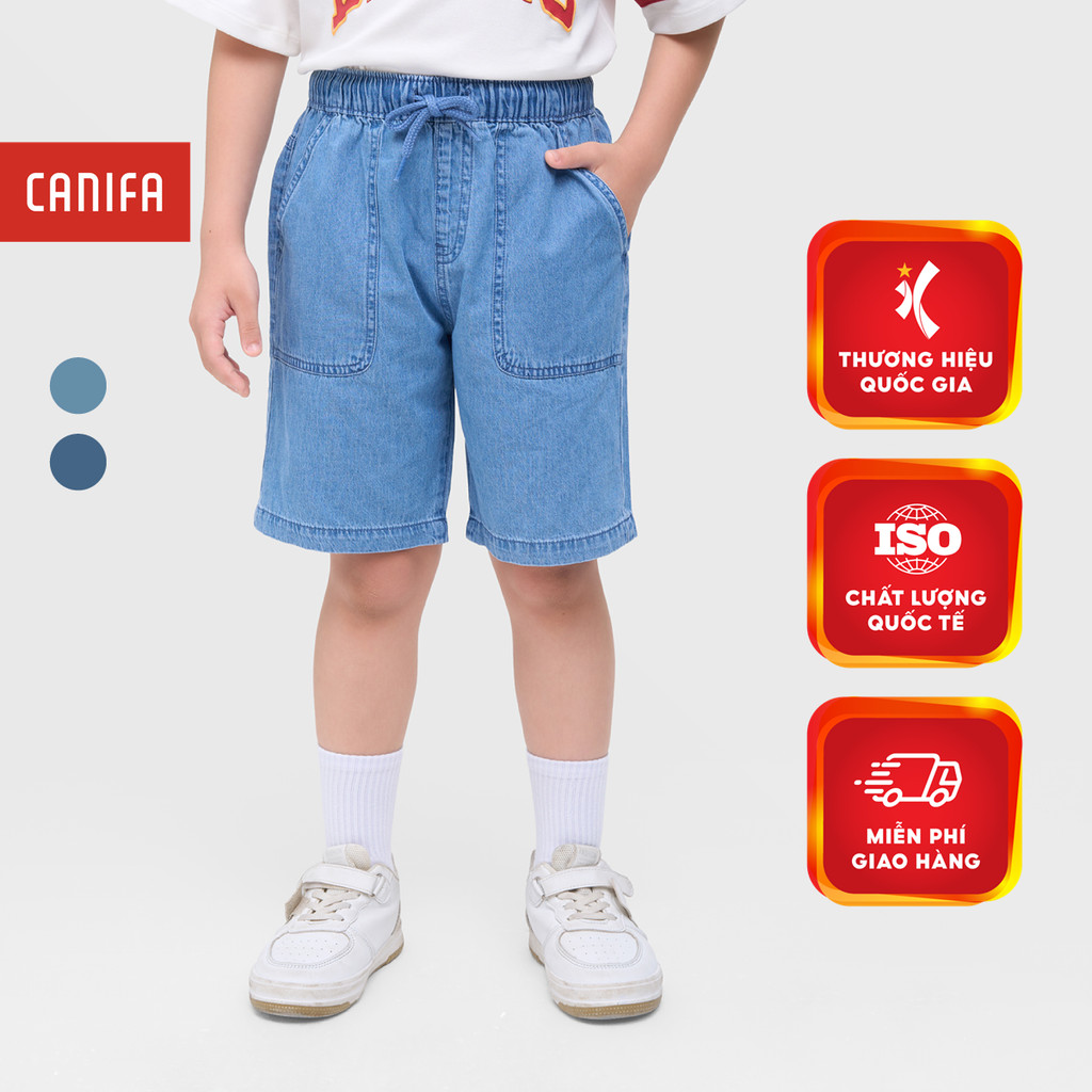 Quần short jean bé trai CANIFA chất liệu denim 100% cotton 2BS25S017
