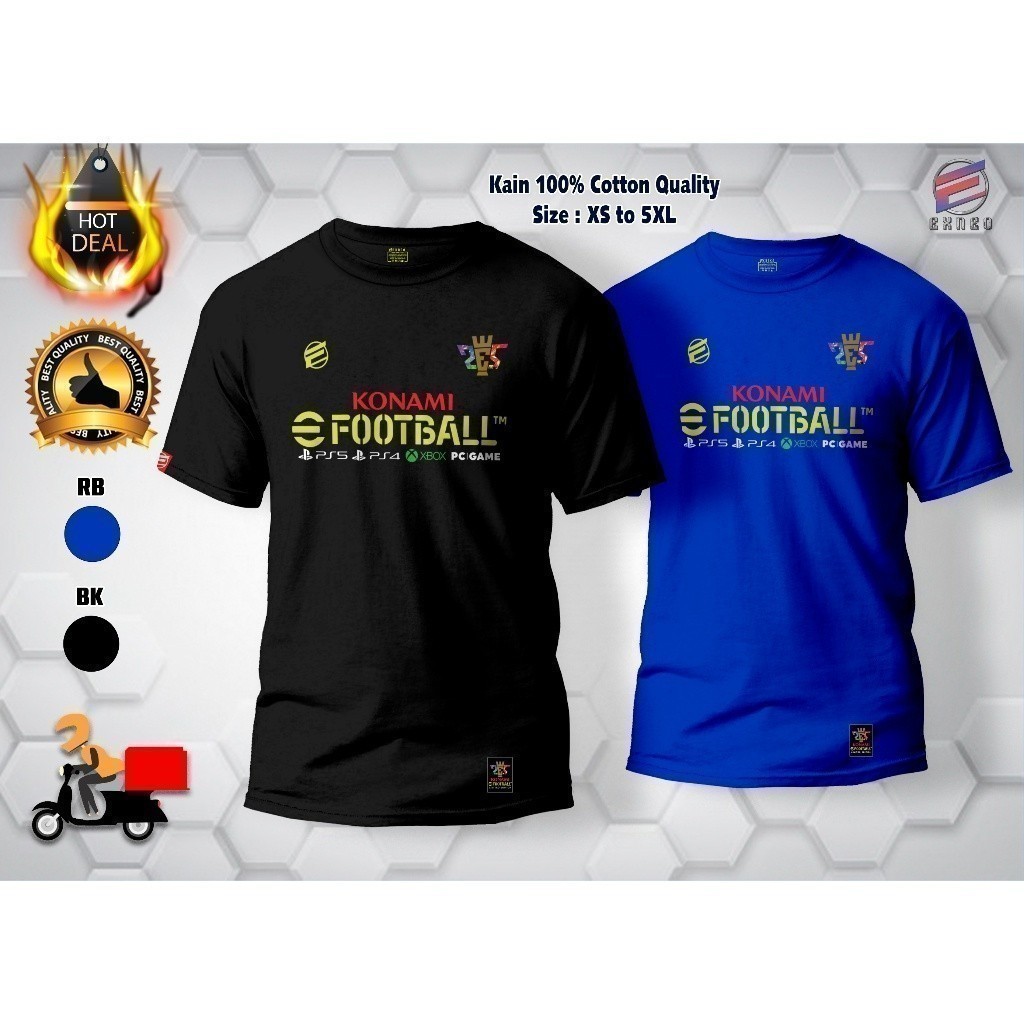 2026 100% thời trang Cao cấp Đầm eFootball Konami Gaming PES Phiên bản giới hạn Áo thun Graphic Tee