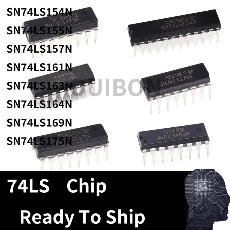5 CÁI SN74LS154N SN74LS155N SN74LS157N 74LS163 74LS164 74LS169 SN74LS175N Chip DIP ic