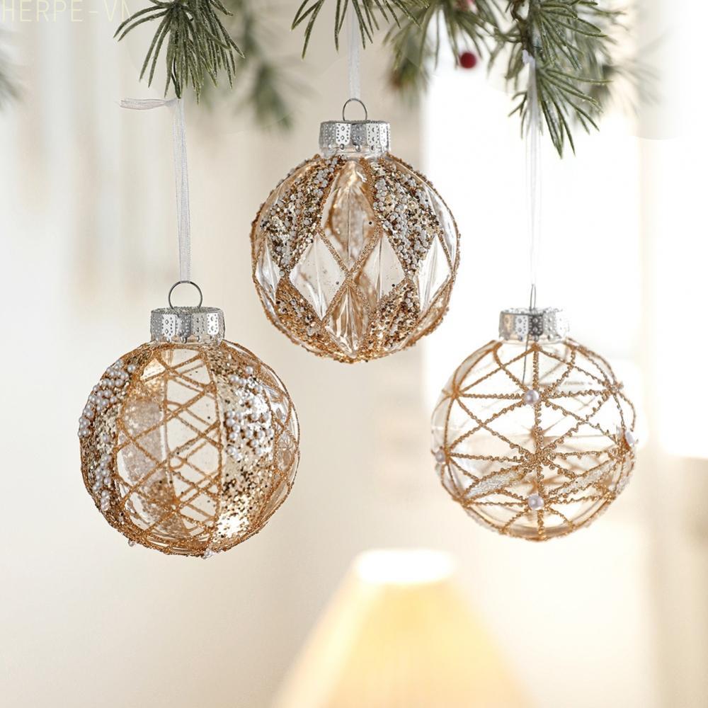 [HERPEVN]Christmas Tree Ornament 8 Cm Diameter For Christmas Tree Clear Plastic Baubles[Ready stock]