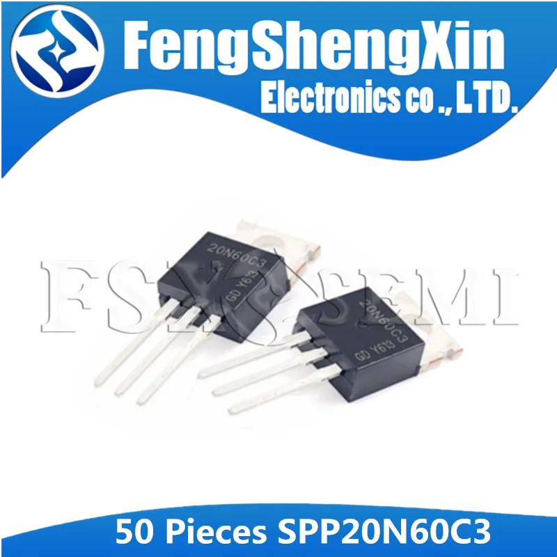 50 Cái / lốc SPP20N60C3 20N60C3 TO-220 Điện Transistor
