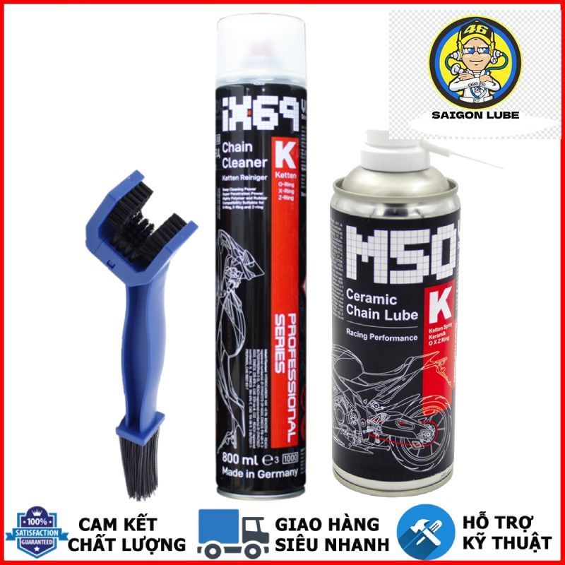 Combo rửa sên, dưỡng sên Voltronic IX69 và Voltronic M50 [Mua Combo tặng bàn chải 3D]