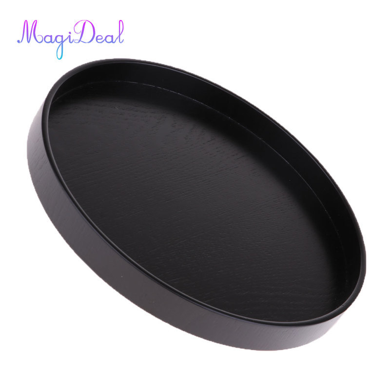 Khay đựng đồ bằng gỗ MagiDeal Khay gỗ, rất trang trí, tròn đựng thức ăn, cà phê