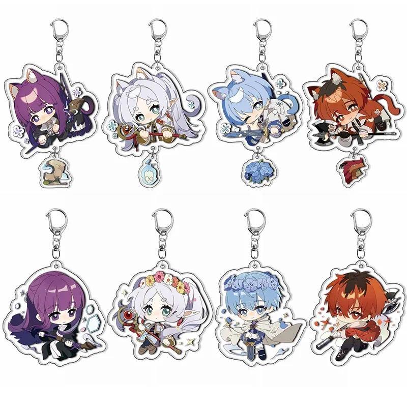 Anime Frieren: Beyond Journey's End Keychain Cartoon Frieren at the Funeral Figure Car Key Chain Bag