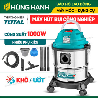 Máy hút bụi khô và ướt TOTAL TVC12202 1000W/ 12 Lít Kèm phụ kiện Máy hút bụi công nghiệp, dọn dẹp nhà cửa, công xưởng
