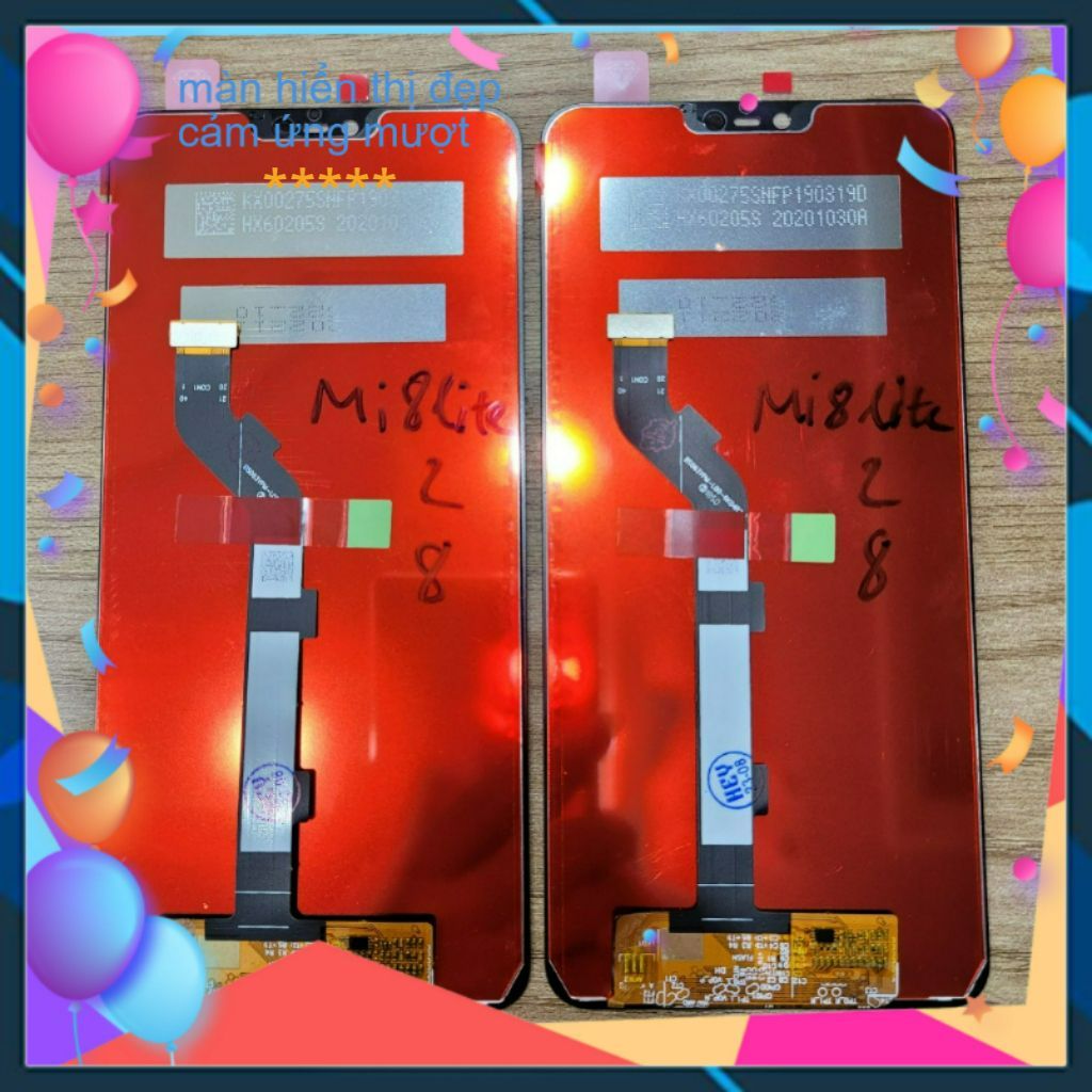 >< "test ok" Màn XM Mi8 Lite / Mi8lite / Mi Note 6 (tặng keo, cường lực)