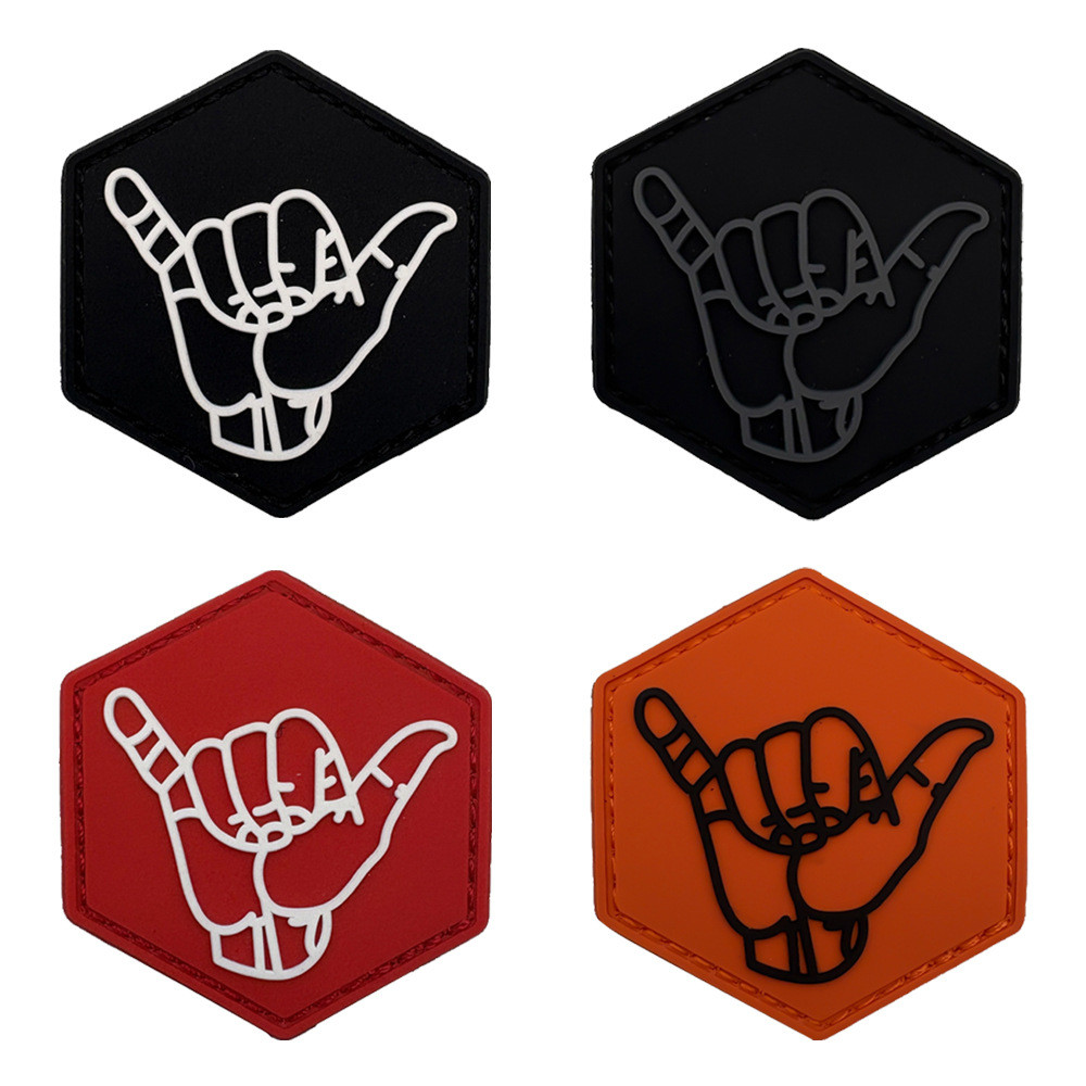 [Miếng dán Velcro tùy chỉnh] HK.Cartoon kim cương ngón tay 666 tem tinh thần PVC phát sáng 3D Velcro