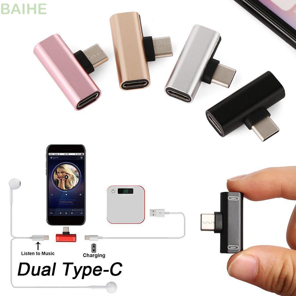 Bộ chuyển đổi âm thanh BAIHE Mini Metal USB C AUX Splitter cho S10 S9 Huawei Mate20