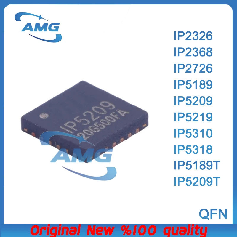5 CÁI IP2326 IP2368 IP2726 IP5189 IP5209 IP5219 IP5310 IP5318 IP5209T IP5189T QFN IC nguồn điện di đ