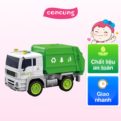 Xe chở rác có âm thanh và đèn YN409019 C509 (Xanh lá)