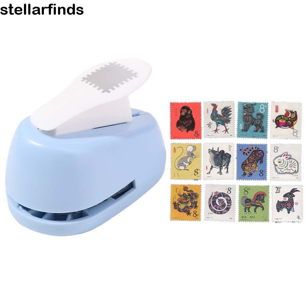 QWDLID Stamp Border Punch, Hole Puncher Stamp Shape Máy dập nổi, Văn phòng phẩm Punching Maker Cắt g