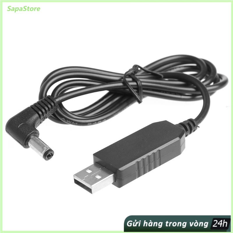Cáp USB góc vuông 12V chuyên router｜Chuyển đổi 5V lên 12V/9V, thiết kế gọn, cấp nguồn ổn định.