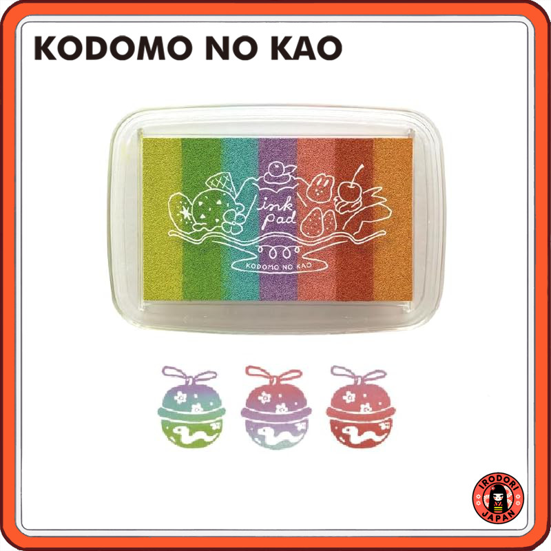 Kodomo no Kao Gradient Ink Pad L "Frujelly" — 7-Color Fruit- and Jelly-Like Gradient (4168-001)