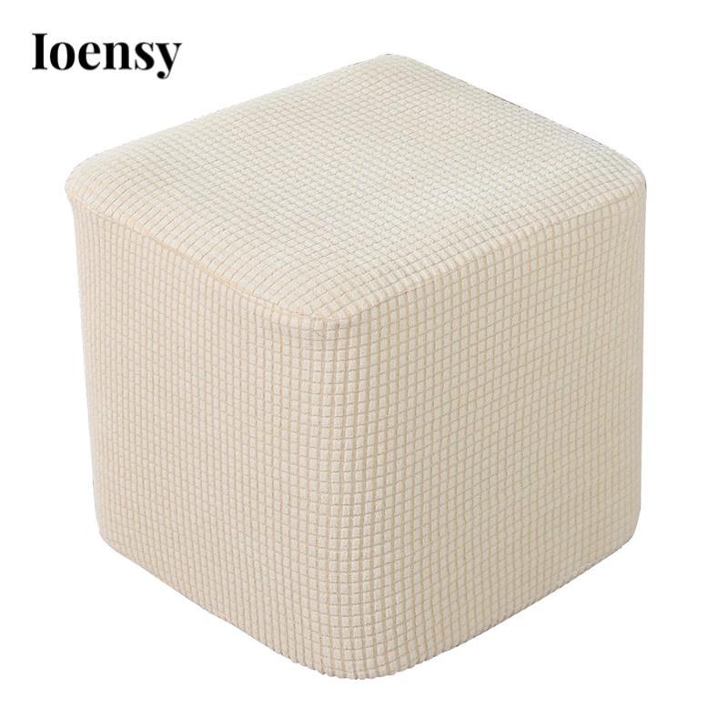 Ioensy Ottoman Covers Slipcover Polyester Ottoman Slipcover Hình chữ nhật Ottoman Cover