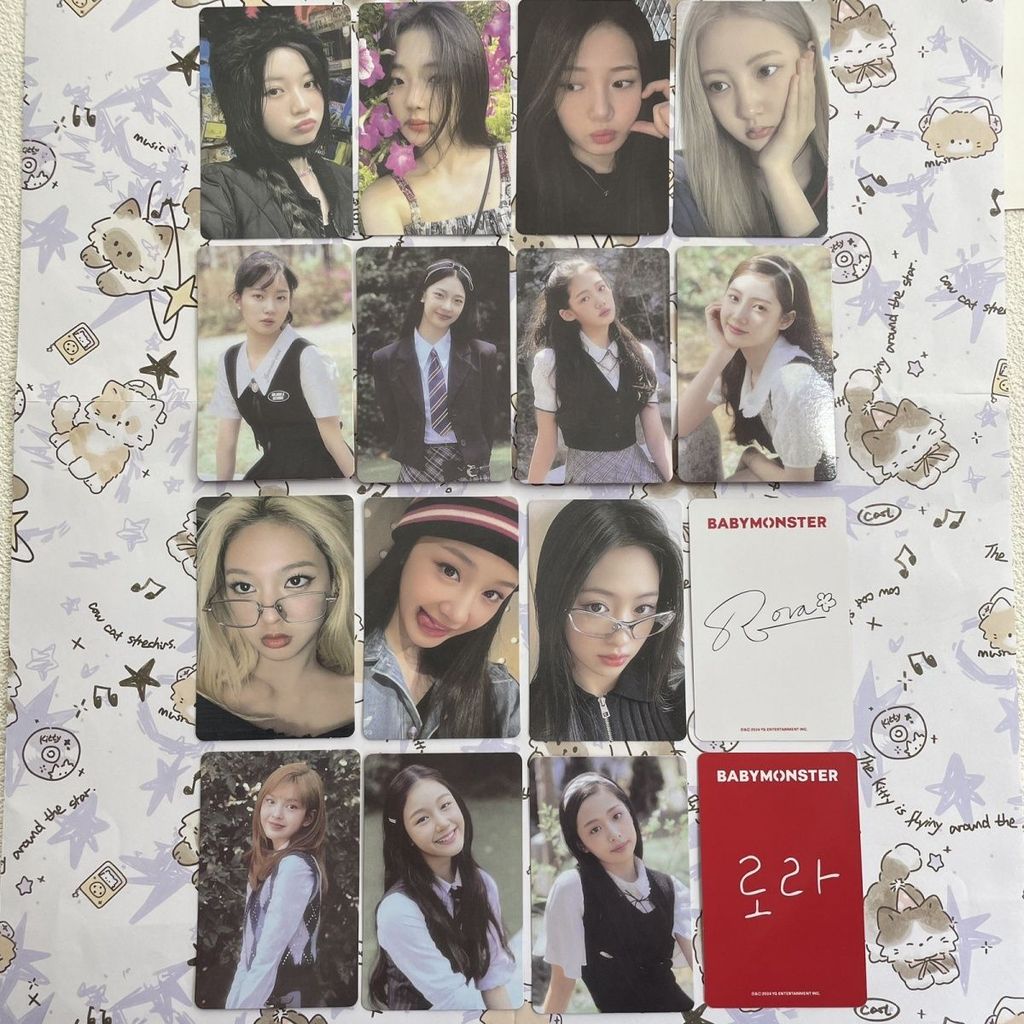 Babymonster treasure monster debut special yu sales gift card asa corner glasses xian, li charen gen