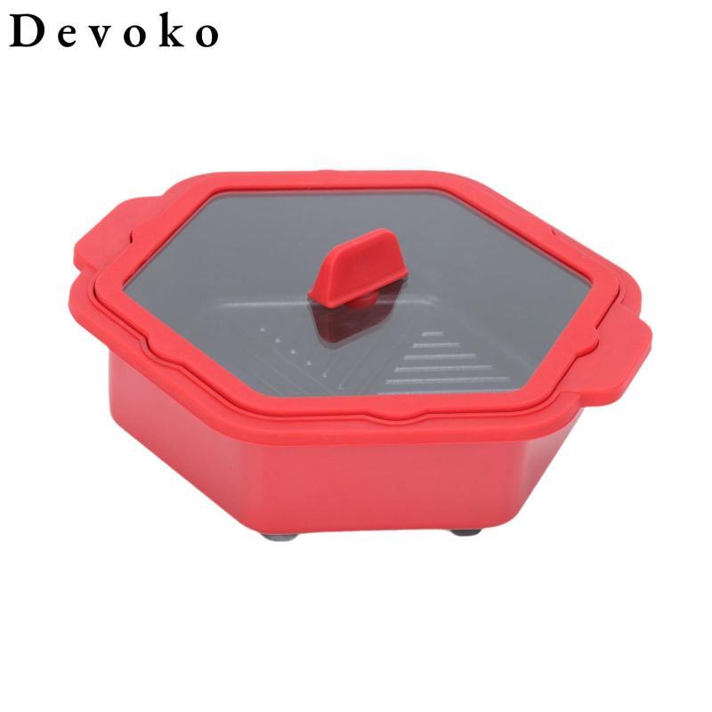 Máy nướng bánh mì vi sóng Devoko Máy làm bánh Sandwich Dụng cụ nấu nướng chống dính Máy làm bánh mì nướng cho pizza