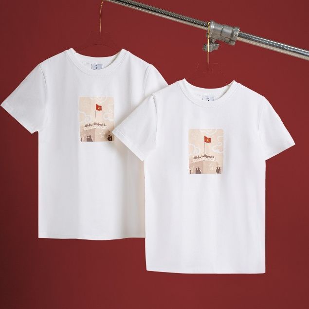 Áo phông Việt Nam Quảng Trường Ba Đình 2T42.2507CT  Áo thun unisex cờ đỏ sao vàng Việt Nam thiết kế 