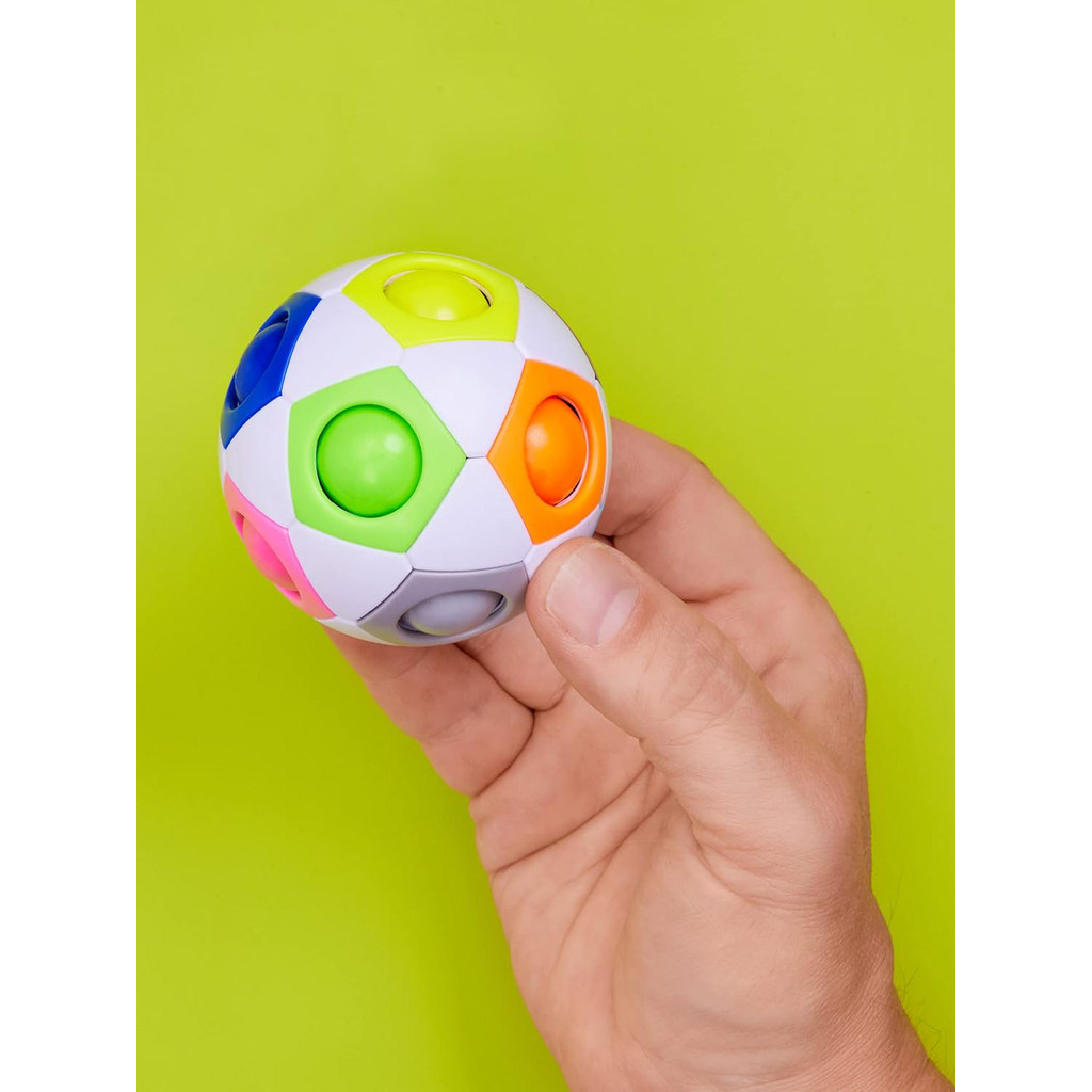 moyu rs3m v5 rs3m v5 Bóng cầu vồng ma thuật sáng tạo khối Rubik 12 lỗ giải nén giải nén bóng đá trí 