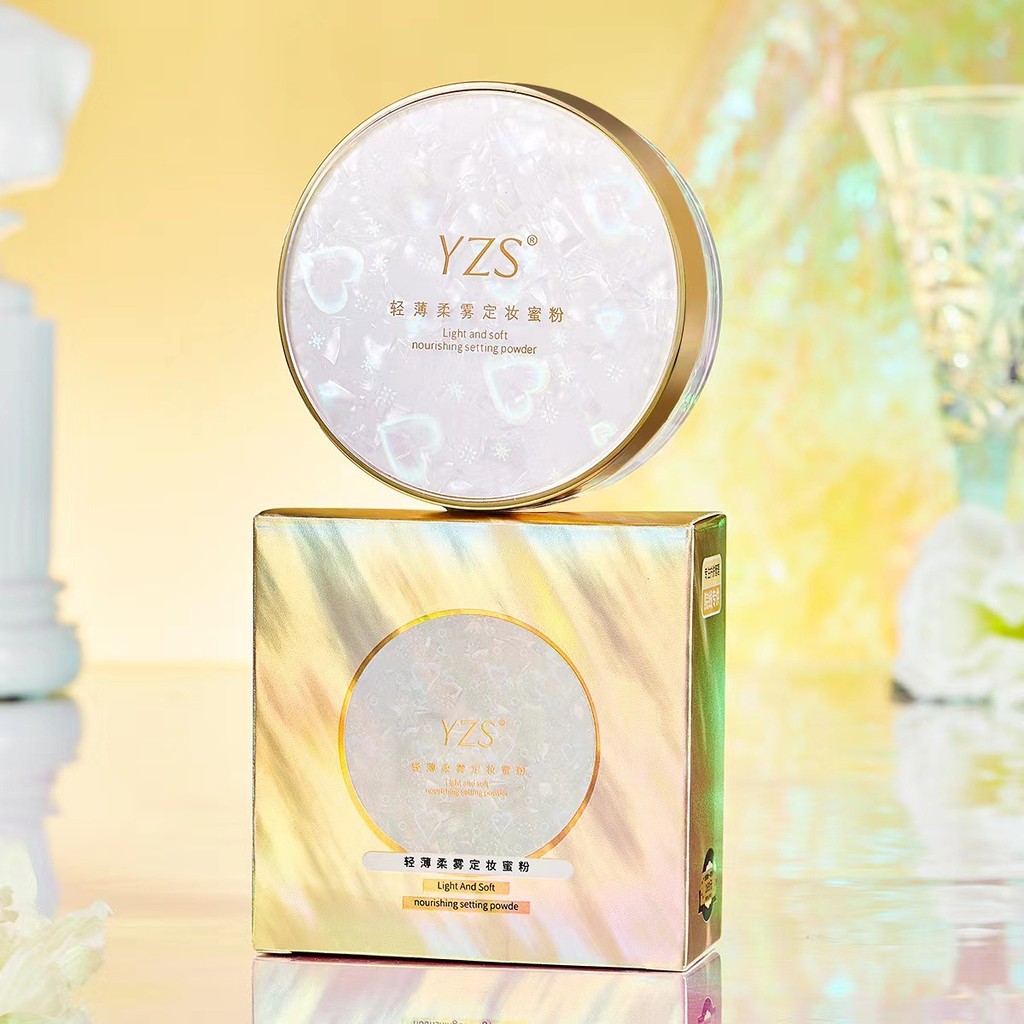 YZS Light Soft Mist Fixing Makeup Loose Powder Like Smoke Light Fixing Powder Loose Powder Trang điể