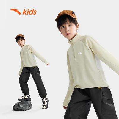 ANTA Kids Áo khoác Dài Tay Thể Thao Bé Trai bé gái Cổ Đứng, Giữ Ấm Áo Dài tay cho bé T526A6701B