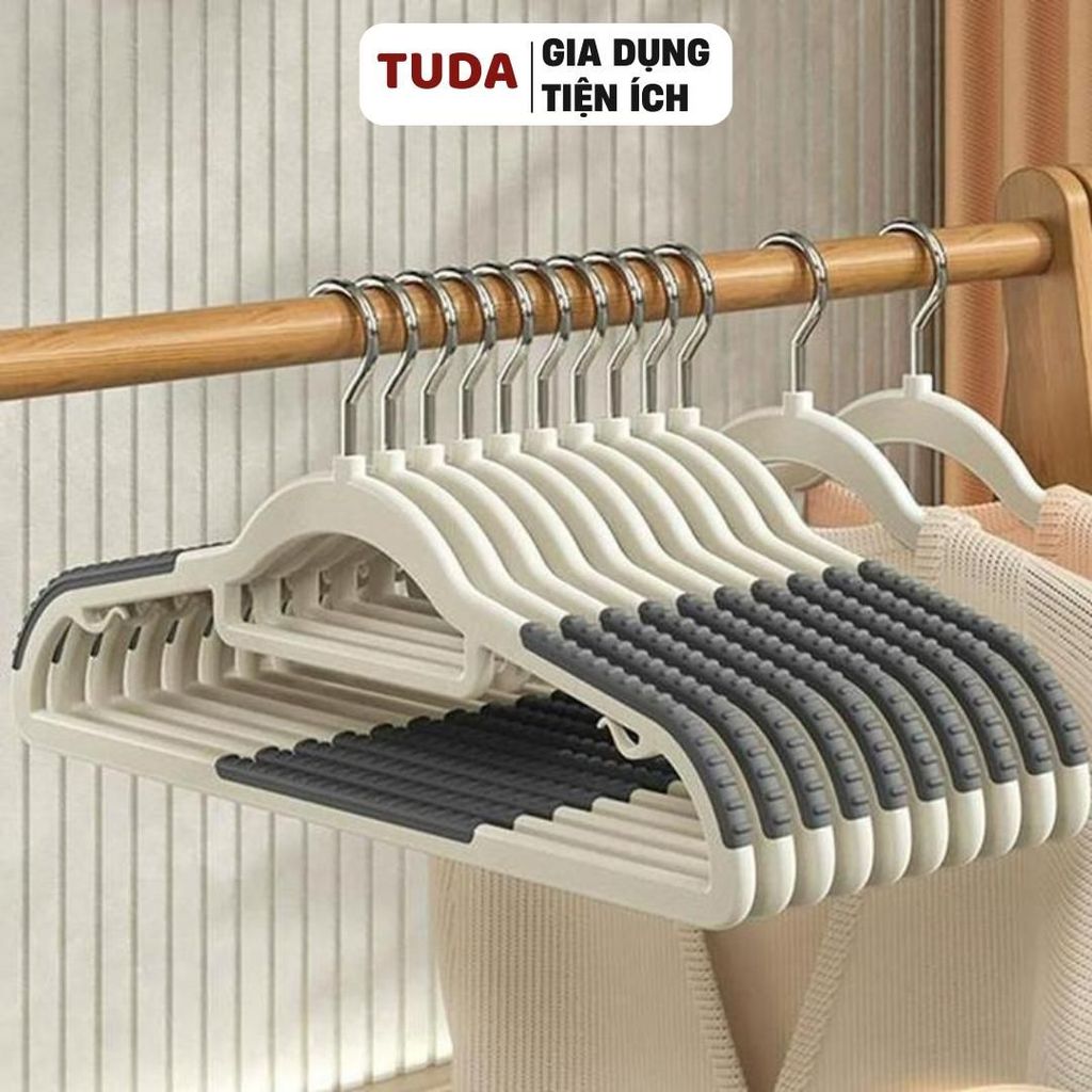 Combo 30 Móc Treo Quần Áo Chống Trơn Trượt, Móc Phơi Quần Áo Bằng Nhựa ABS Quai Móc Inox Chắc Chắn Treo Phơi Quần Áo