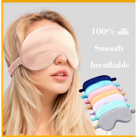 3D Silk Mềm Mắt Ngủ Mặt nạ Che Mắt Miếng Dán Mềm Di Động Bịt Mắt Du Lịch Ngủ