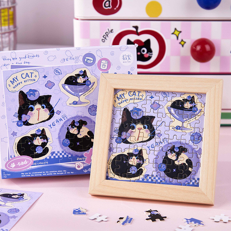 64 Miếng Trong Đèn Pick-up 17cm Dễ Thương Xếp Hình Hộp Quà Tặng Chủ Đề Hoạt Hình Cắt Kèm Khung Ảnh T