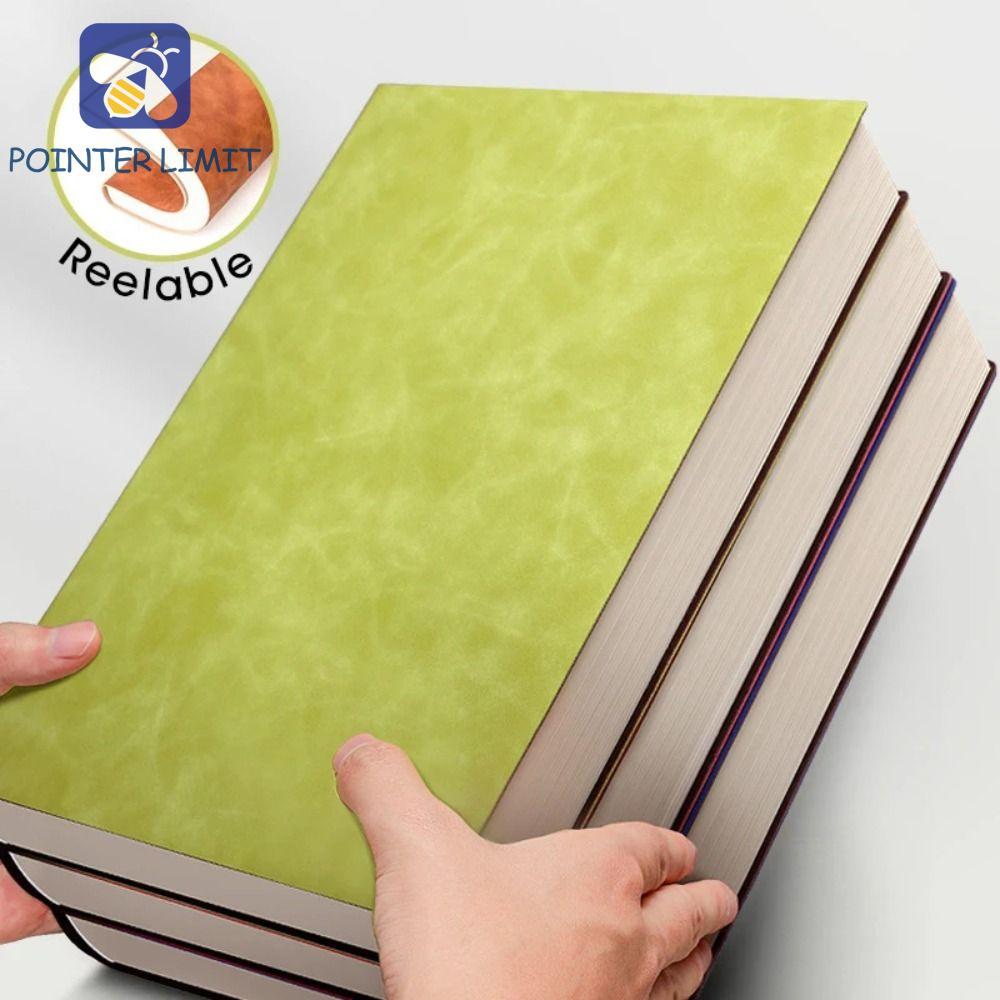 POINTER LIMIT A4 Sổ tay dày, Bìa PU 200 trang Sổ tay lớn, Sổ tay vẽ tranh Dòng ngang lớn / Nhật ký s