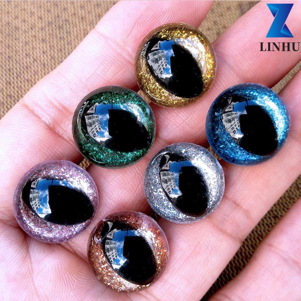 LINHU Mắt An Toàn Cho Amigurumi, Mắt Thú Nhồi Bông Mắt Mèo Mắt An Toàn Cho Móc, 3D DIY Nhựa An Toàn 