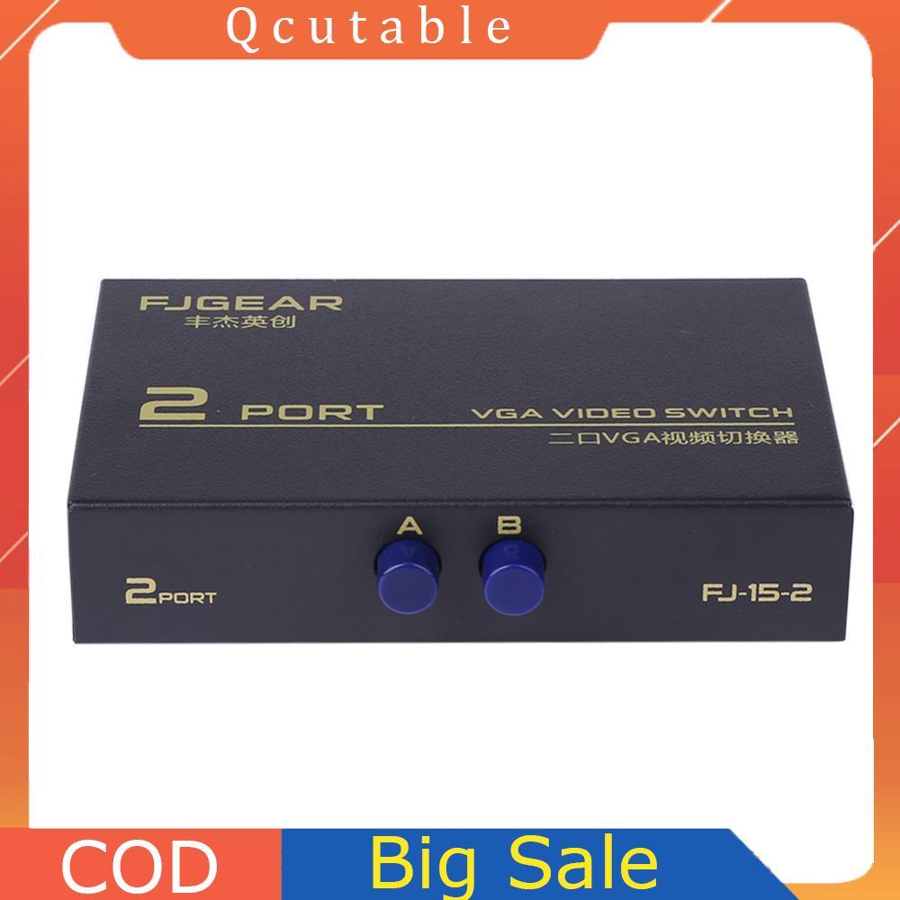 2 Trong 1 Ra 2 Cổng VGA Splitter Box 130 MHz Băng Thông VGA Switch 2 PC Sang 1 Màn Hình VGA Vedio Sp