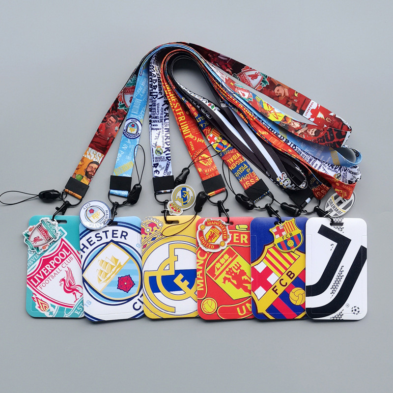 Spot Goods#Cartoon anime hard bus push-and-lock card holder, heat-transfer printed student campus ca