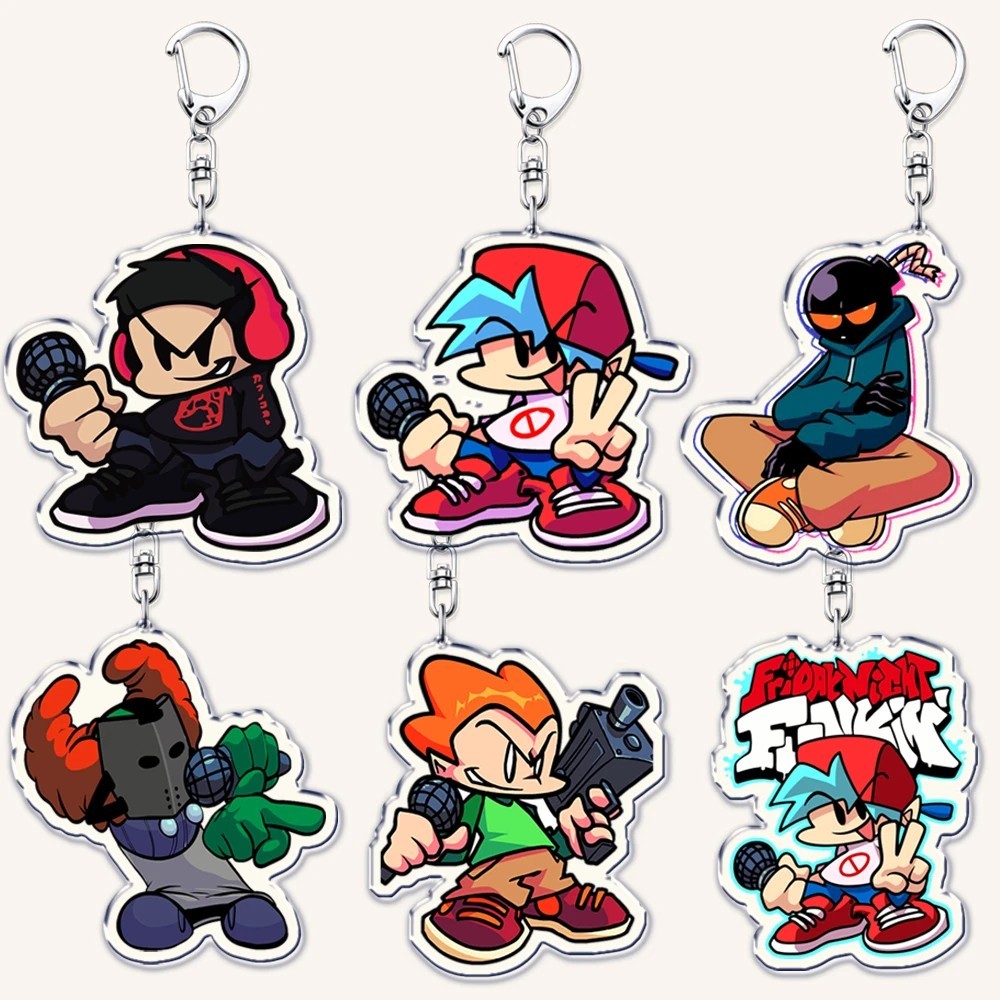 Móc khóa Friday Night Funkin FNF game Boyfriend Pico Mika Acrylic trang trí cặp sách túi xách phụ ki