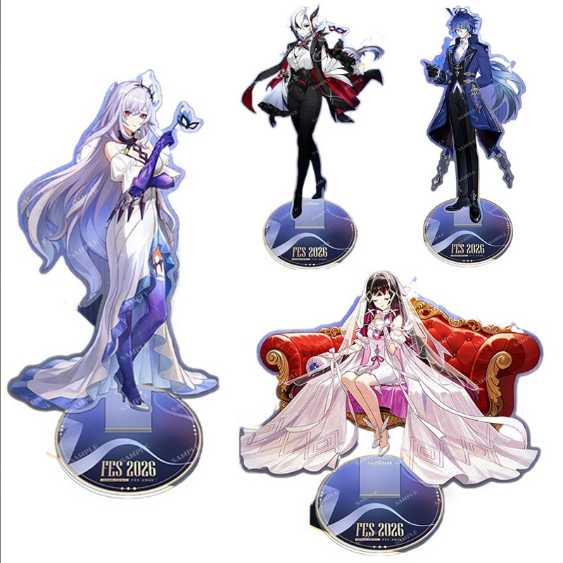 Game Yuanshen Nod-Krai Arlecchino Wanderer Acrylic Standee Figure Aino Lauma Flins Cartoon Accessory