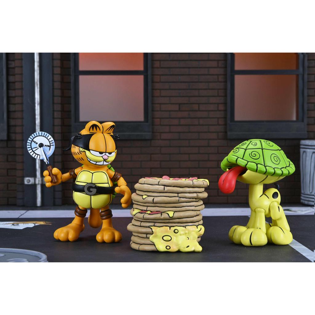 [Hàng có sẵn] NECA Garfield và Audi Ninja Turtles Linkage Nhân vật hành động nhãn vàng chính hãng