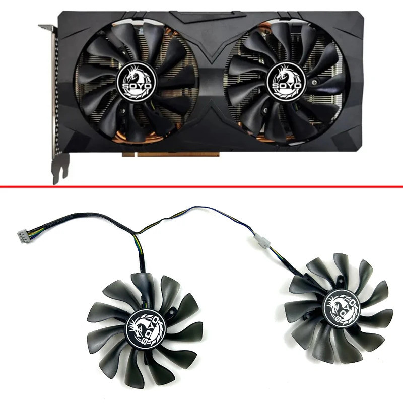 Quạt Làm Mát 85mm 4pin AMD RX5700XT GPU FAN Cho SOYO Radeon RX 5700XT 8GB card đồ họa thay thế quạt