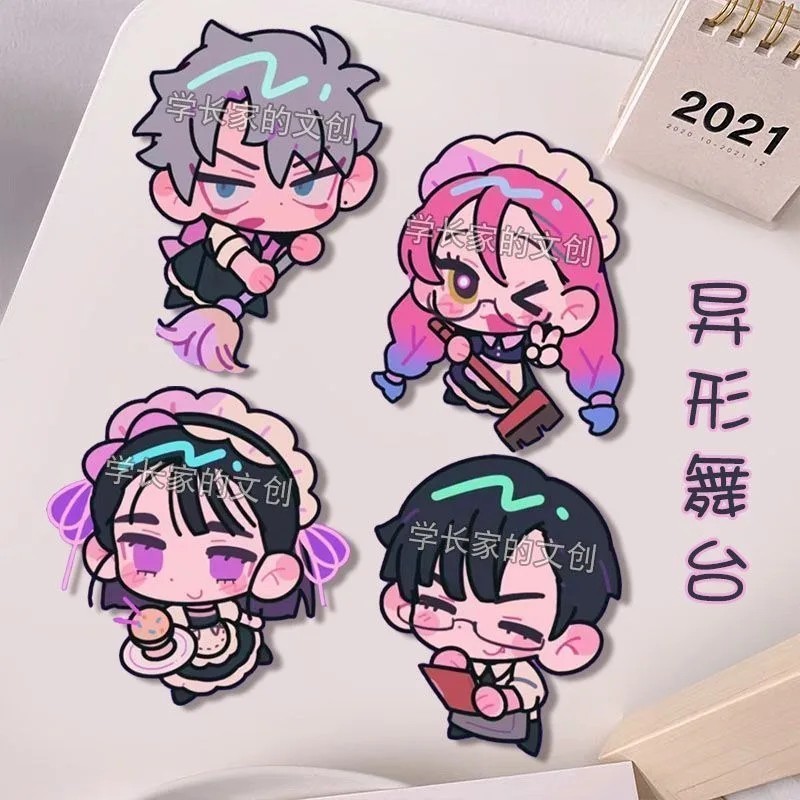 Set 4 Huy hiệu Cài áo Alien Stage Mica Acrylic Ivan Till Mizi Sua Badge Anime Chibi Cute Trang trí B