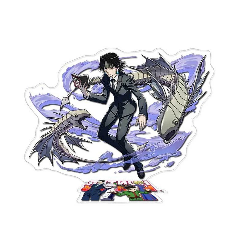 Standee Anime Hunter x Hunter mô hình mica nhân vật Chrollo Lucilfer cao 15cm trang trí bàn học quà 