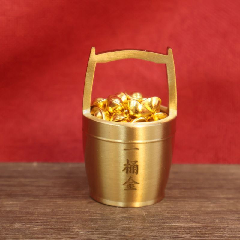 New Product#Brass hot-selling fortune-attracting golden pot ornament, creative treasure bowl for off